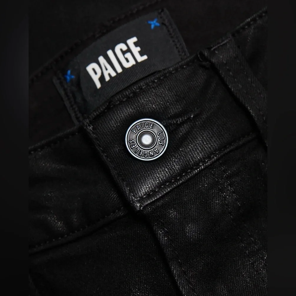 PAIGE Anessa Black Fog Luxe Coating Jeans - Picture 2 of 13
